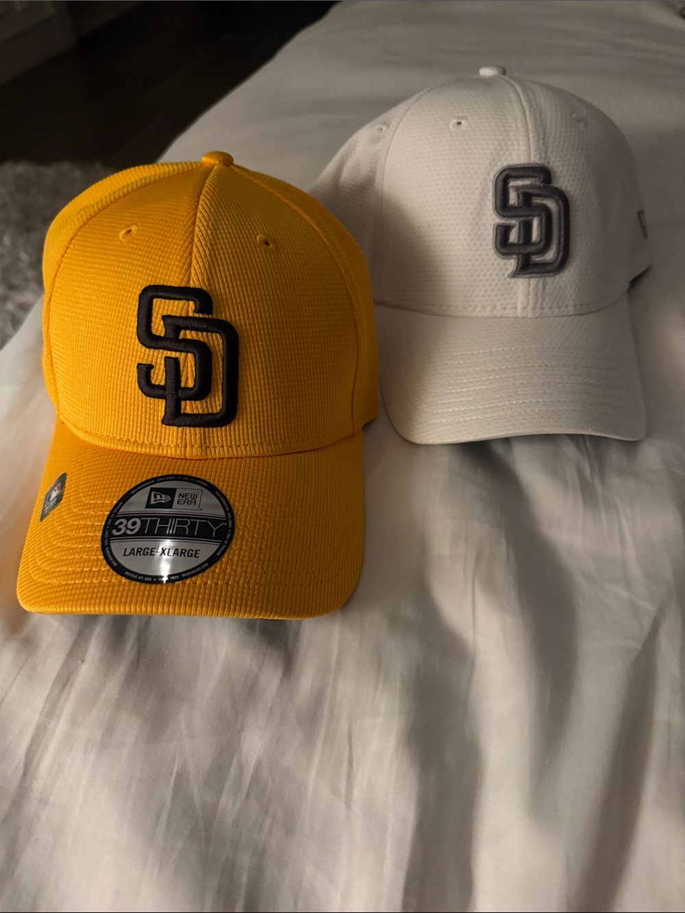 2 New Era San Diego Padres hats size x large. NWT . Authentic
